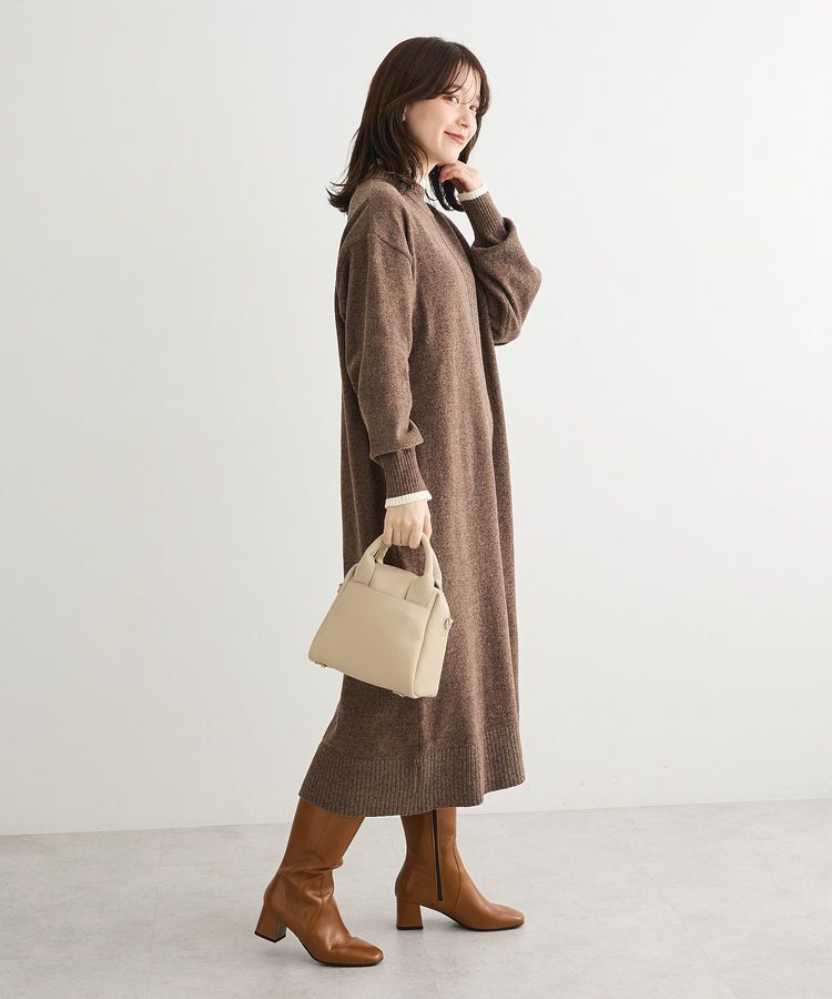 Green Parks「配色リラックスモールニットワンピース」|ワンピース|