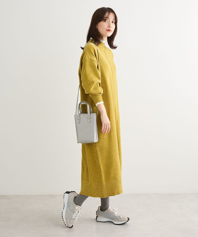 Green Parks「配色リラックスモールニットワンピース」|ワンピース|