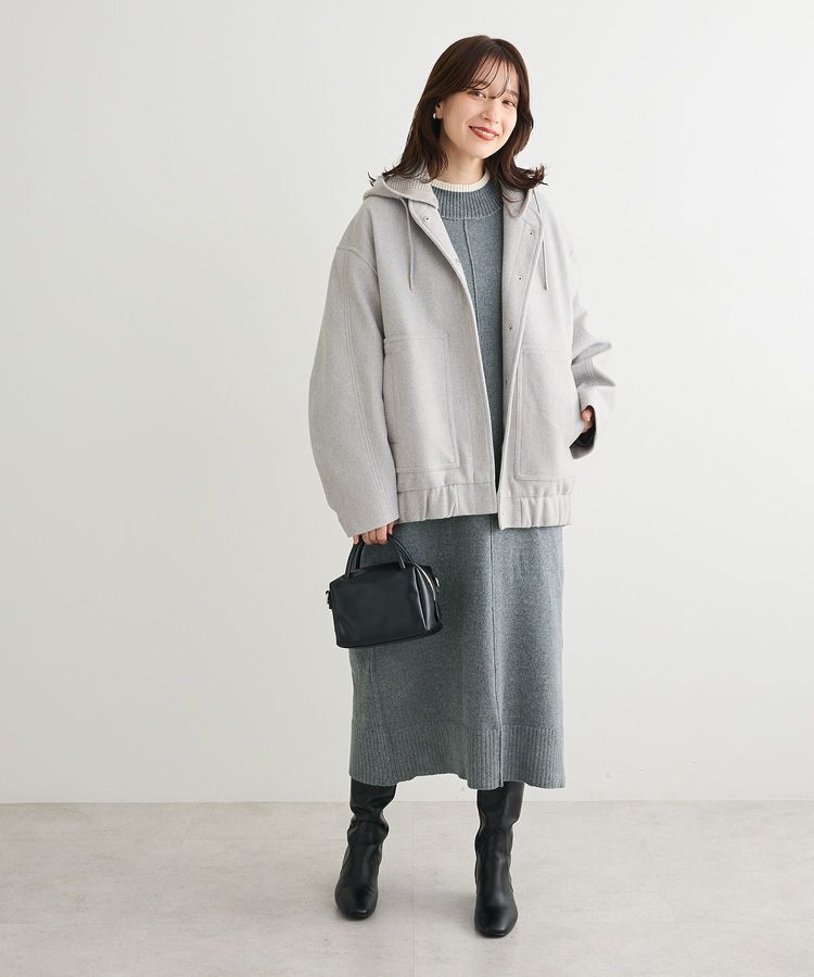 Green Parks「配色リラックスモールニットワンピース」|ワンピース|