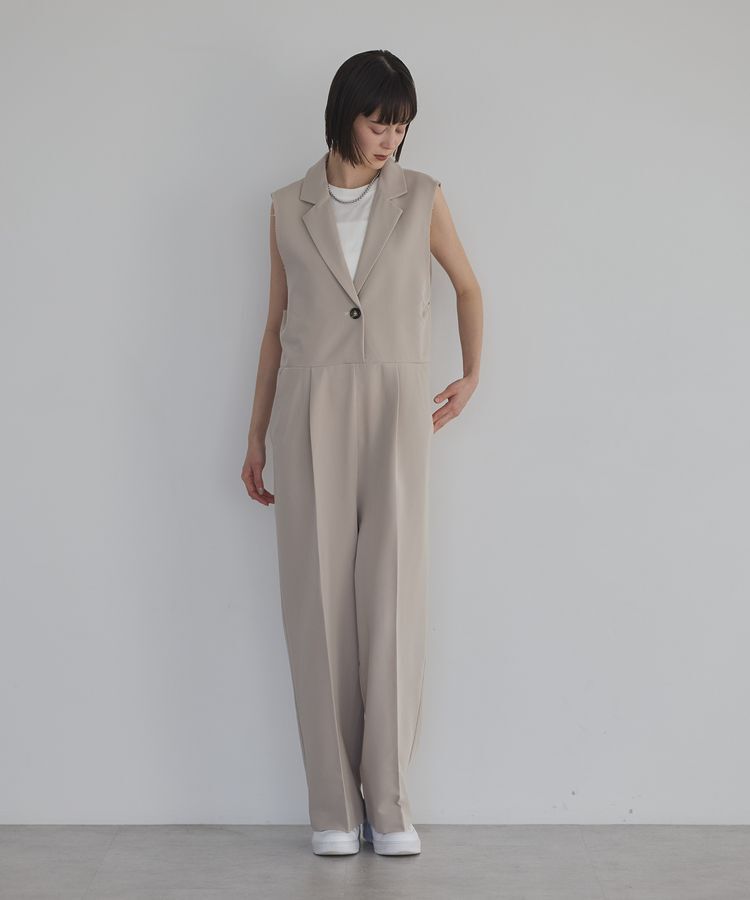 GARAGE OF GOOD CLOTHING「テーラードオールインワン」|オールインワン|Light beige