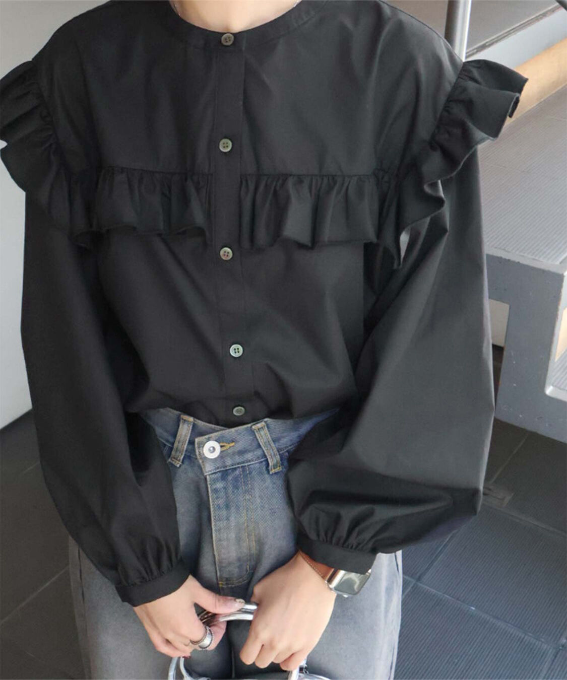 titivate「ボリュームスリーブフリルブラウス」|シャツ・ブラウス|