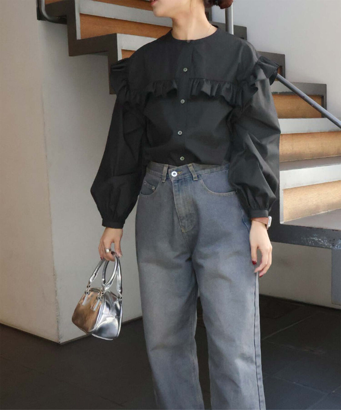 titivate「ボリュームスリーブフリルブラウス」|シャツ・ブラウス|