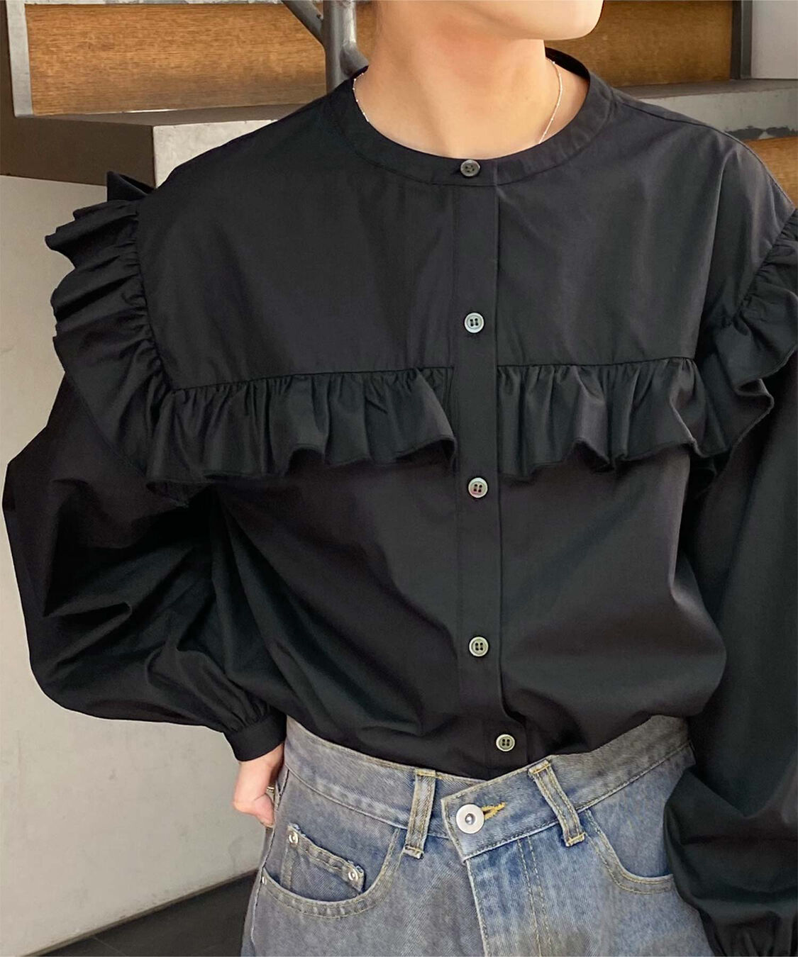 titivate「ボリュームスリーブフリルブラウス」|シャツ・ブラウス|