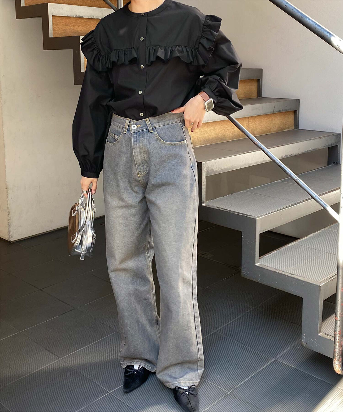 titivate「ボリュームスリーブフリルブラウス」|シャツ・ブラウス|