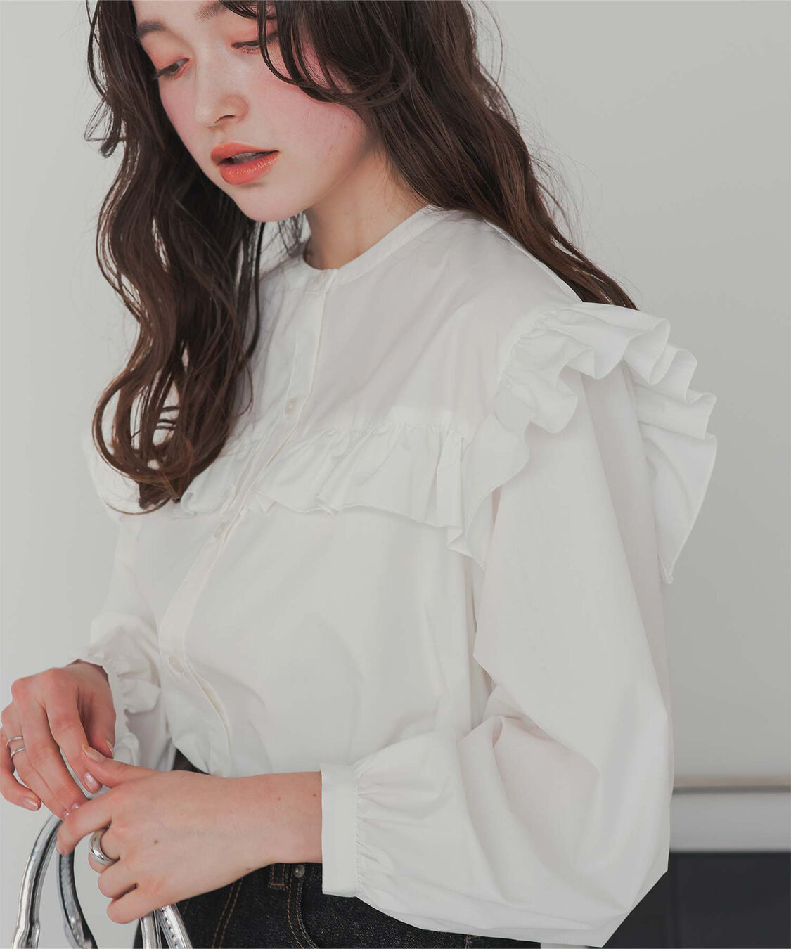 titivate「ボリュームスリーブフリルブラウス」|シャツ・ブラウス|