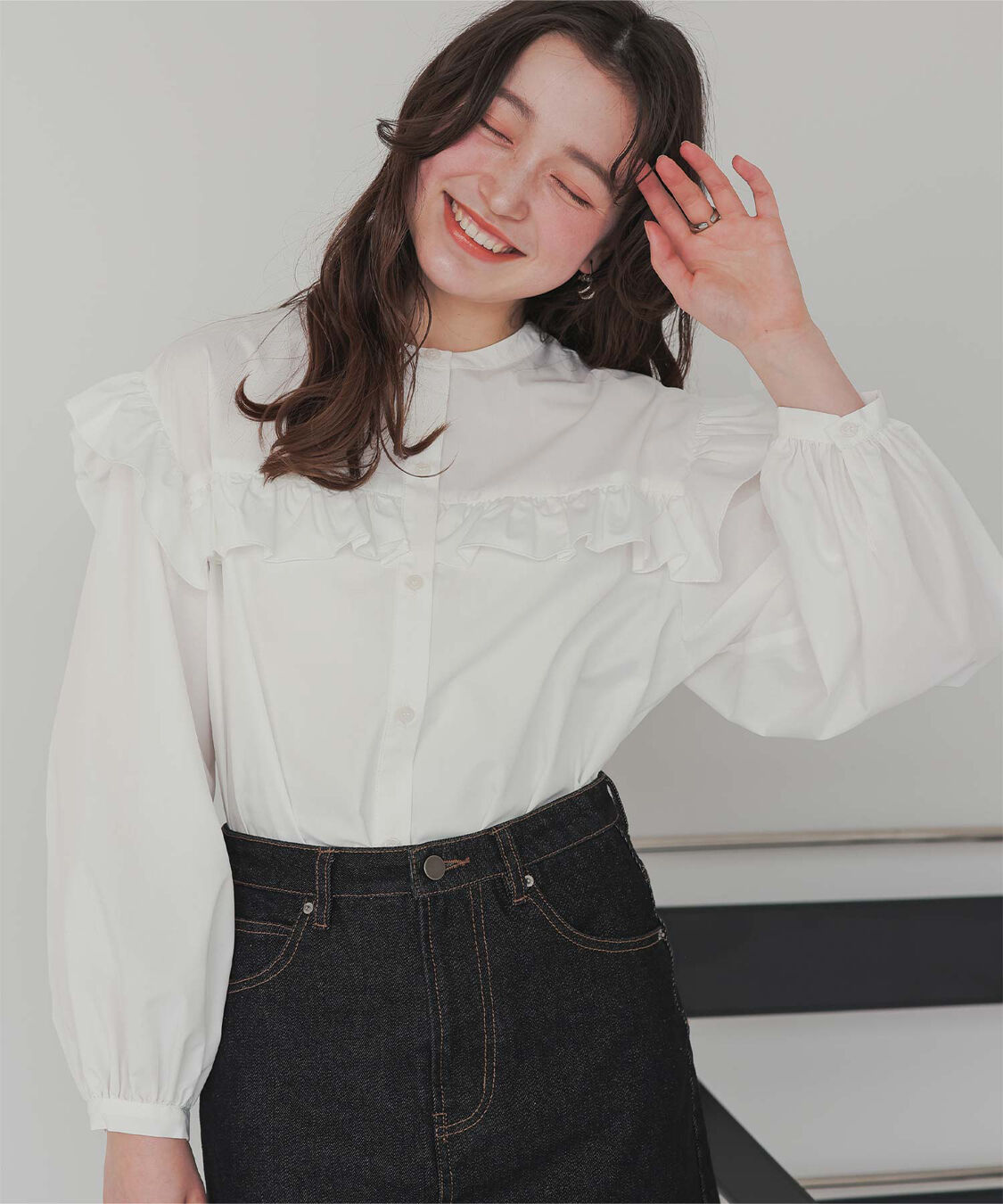 titivate「ボリュームスリーブフリルブラウス」|シャツ・ブラウス|