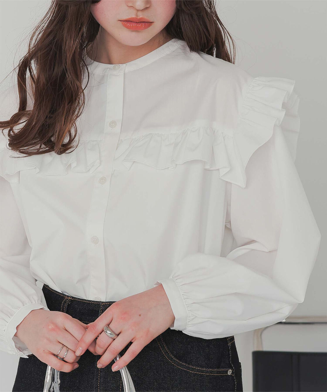 titivate「ボリュームスリーブフリルブラウス」|シャツ・ブラウス|