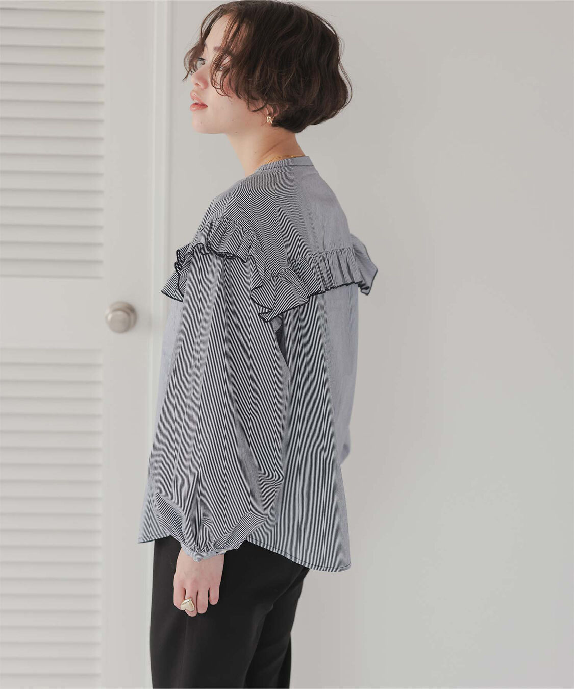 titivate「ボリュームスリーブフリルブラウス」|シャツ・ブラウス|