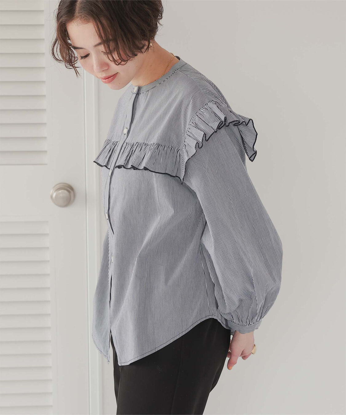 titivate「ボリュームスリーブフリルブラウス」|シャツ・ブラウス|