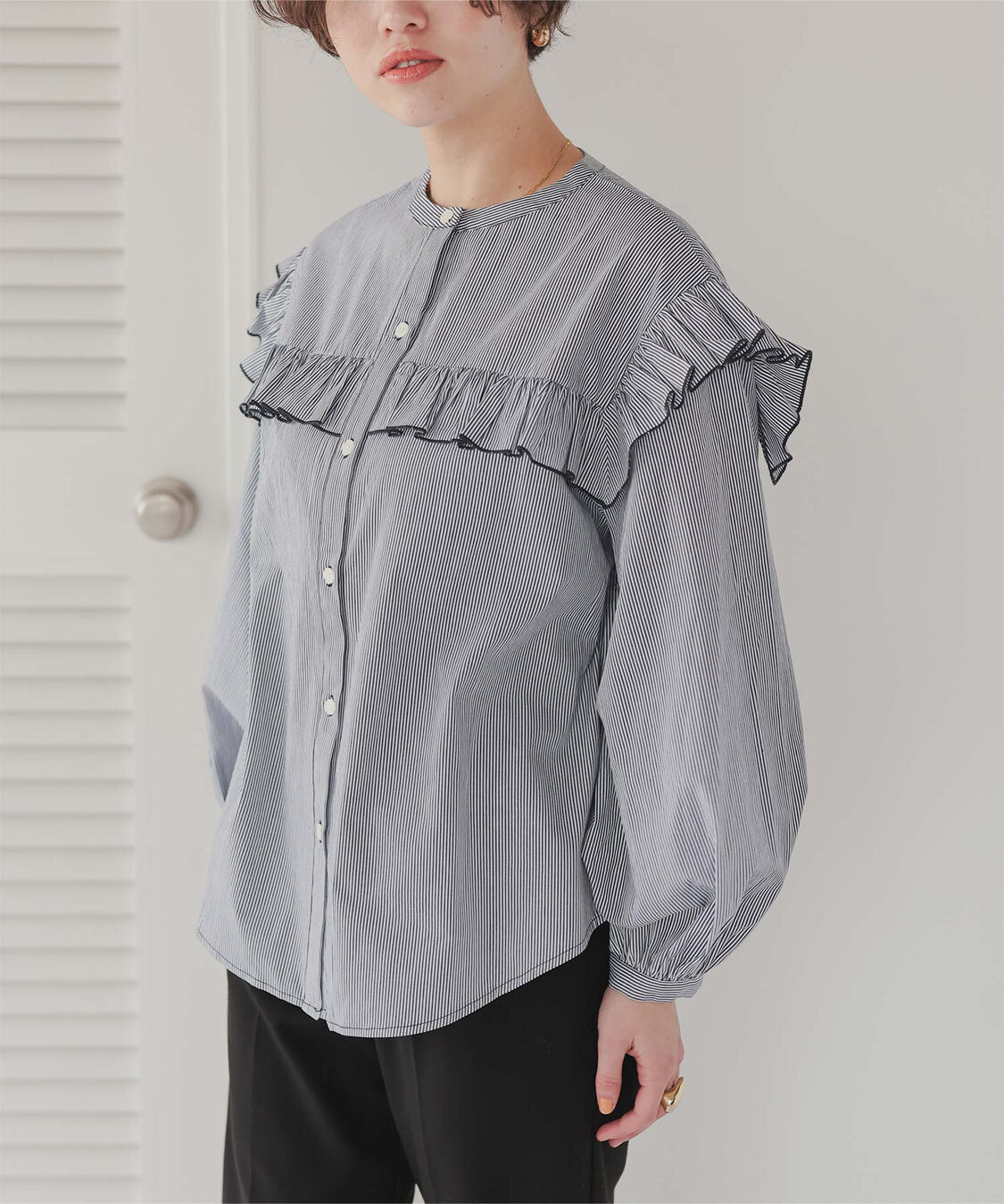 titivate「ボリュームスリーブフリルブラウス」|シャツ・ブラウス|