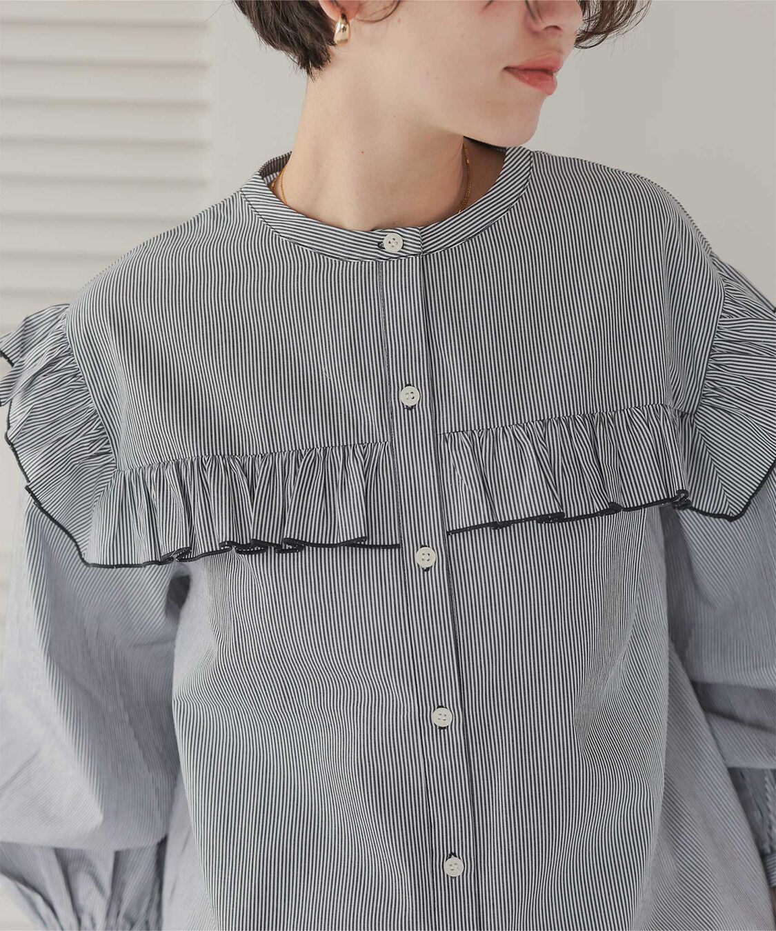 titivate「ボリュームスリーブフリルブラウス」|シャツ・ブラウス|