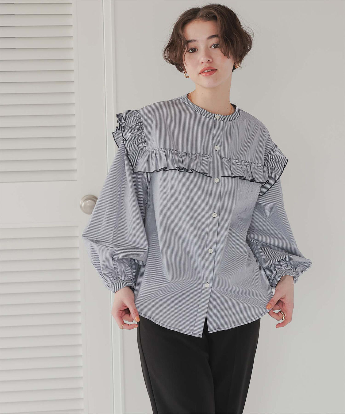 titivate「ボリュームスリーブフリルブラウス」|シャツ・ブラウス|