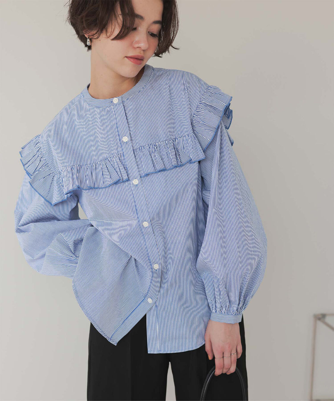 titivate「ボリュームスリーブフリルブラウス」|シャツ・ブラウス|