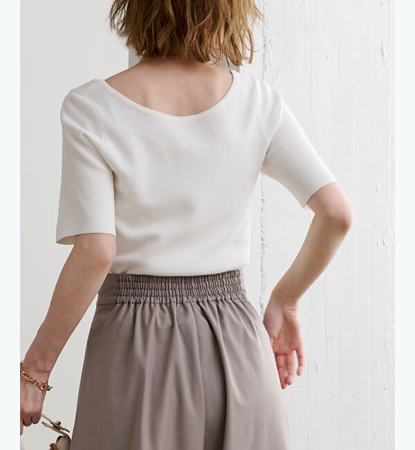 ur's「サマーニットオープンネックニットトップス」|ニット・セーター|