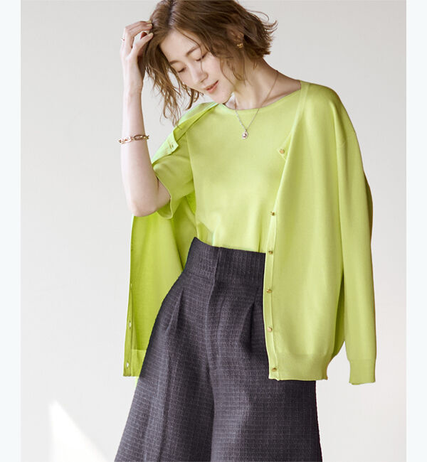 ur's「サマーニットオープンネックニットトップス」|ニット・セーター|