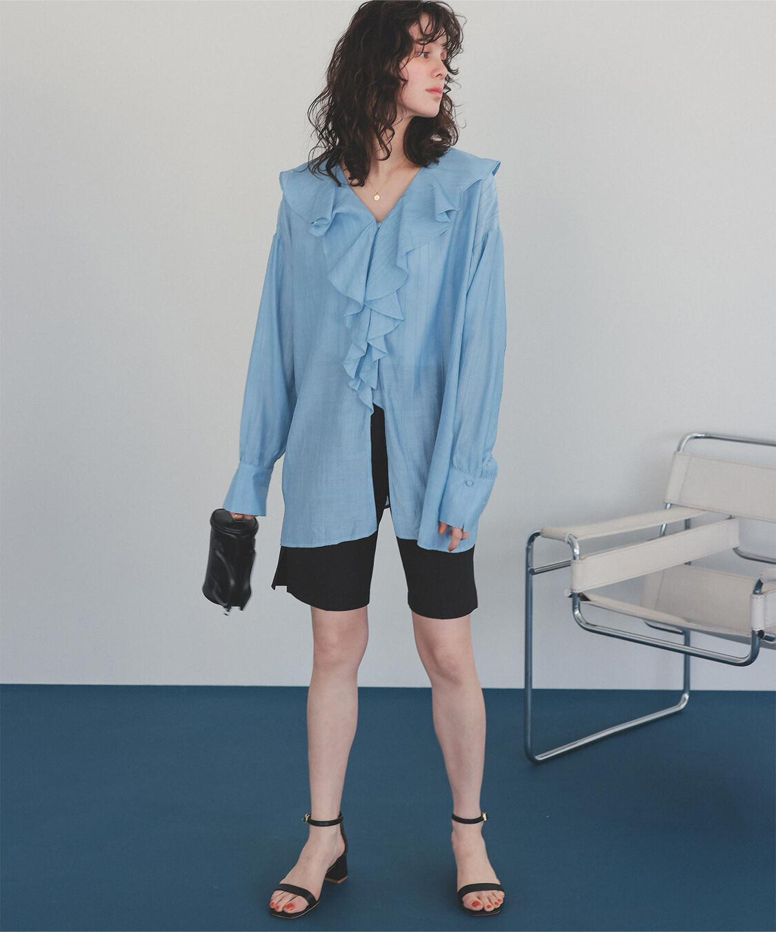 titivate「フリルカラーオーバーブラウス」|シャツ・ブラウス|