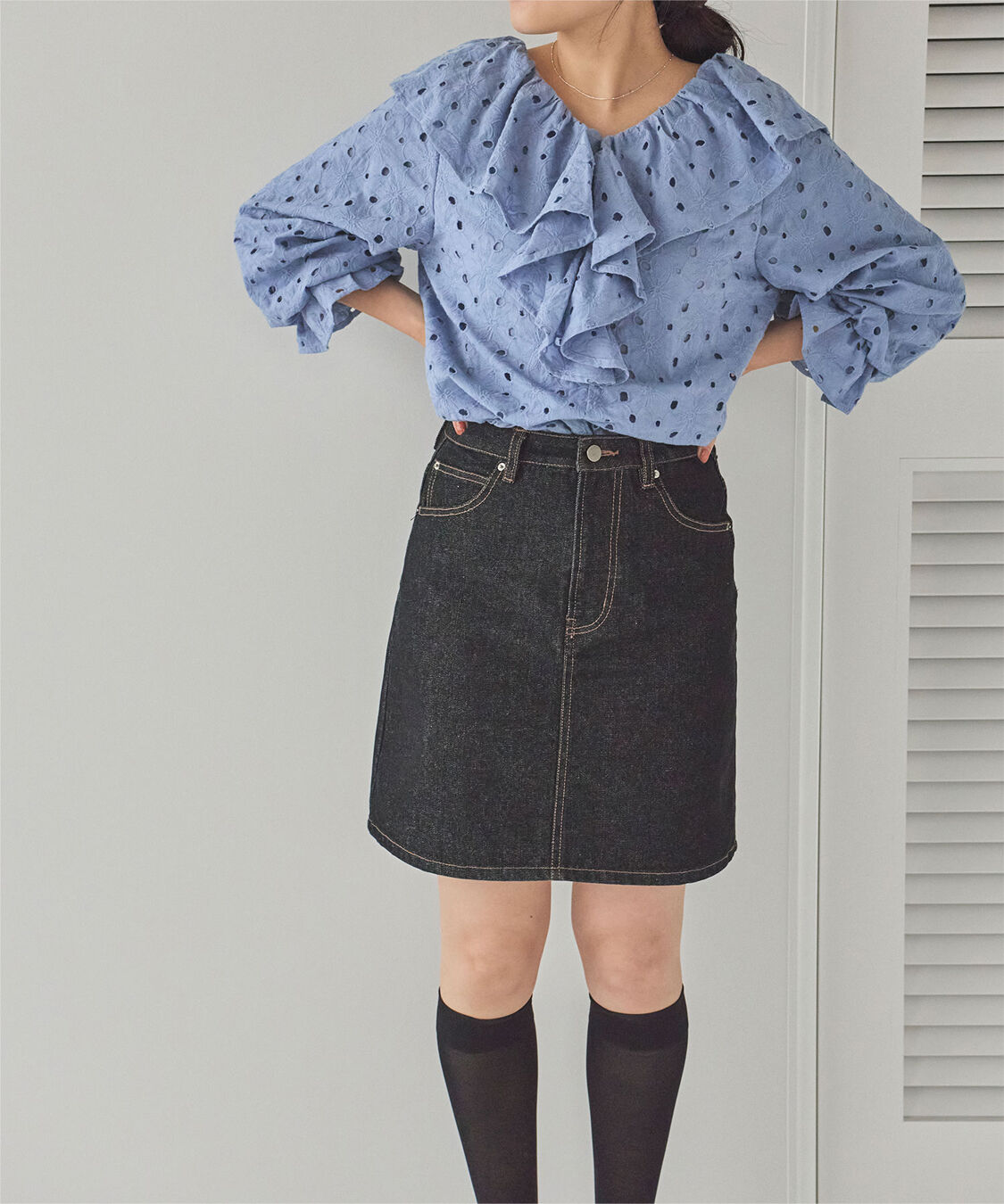 titivate「コットンレースフリルブラウス」|シャツ・ブラウス|