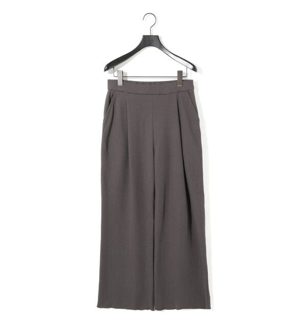 MIDIUMISOLID「MIDIUMISOLID for Ladies スウェットタックフレアパンツ」|その他|チャコールグレー