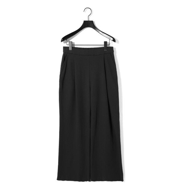 MIDIUMISOLID「MIDIUMISOLID for Ladies スウェットタックフレアパンツ」|その他|ブラック