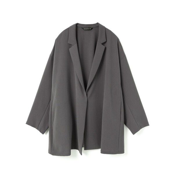 mizuiro ind「mizuiro ind テーラードシャツジャケット」|テーラードジャケット|グレー