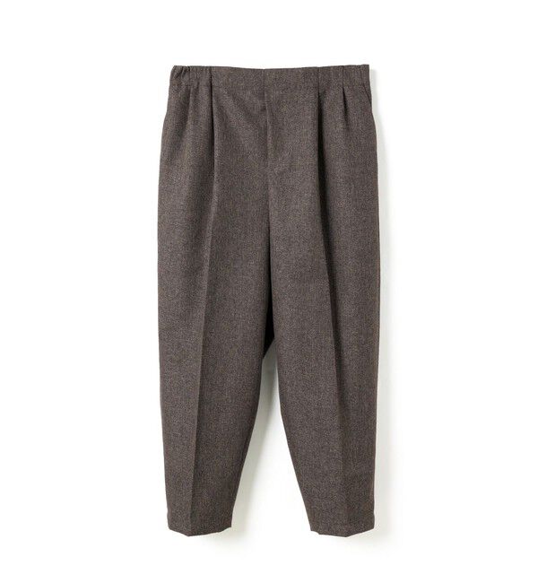 mizuiro ind「mizuiro ind センタープレスワイドパンツ」|その他|ブラウン