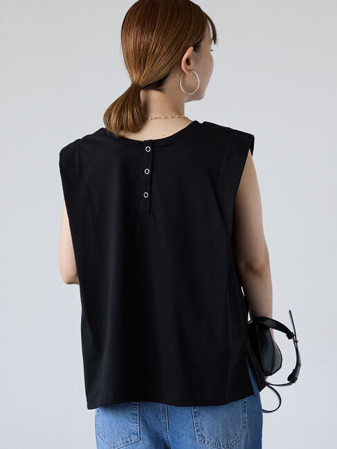 Lugnoncure「無地/ボーダーヘンリートップス」|その他|ブラック