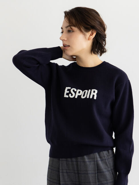 Te chichi「【宮本茉由着用】サガラ刺繍ロゴニット」|ニット・セーター|