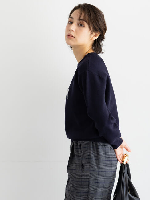 Te chichi「【宮本茉由着用】サガラ刺繍ロゴニット」|ニット・セーター|