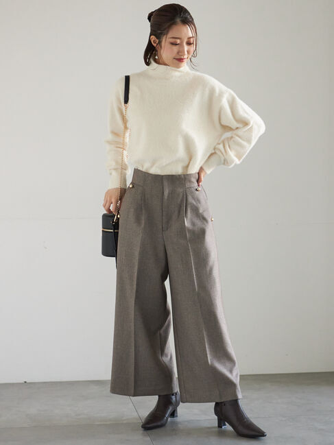 Te chichi「【宮本茉由着用】ハイネックフェザーニット」|ニット・セーター|