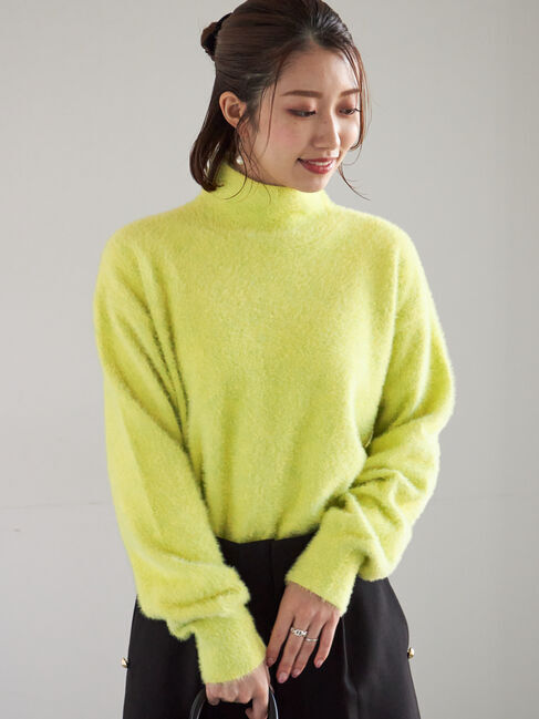 Te chichi「【宮本茉由着用】ハイネックフェザーニット」|ニット・セーター|