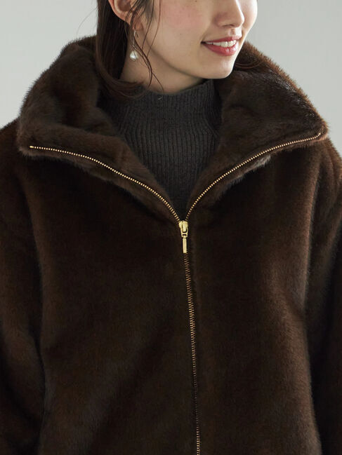 Te chichi「【宮本茉由着用】グラデーションファースタンドジャケット」|その他|