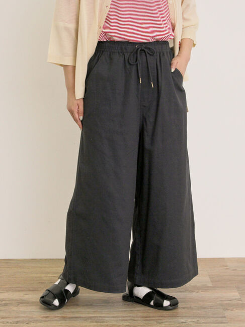 Samansa Mos2「【M/Lサイズ】ツイルストレートパンツ」|その他|チャコールグレー