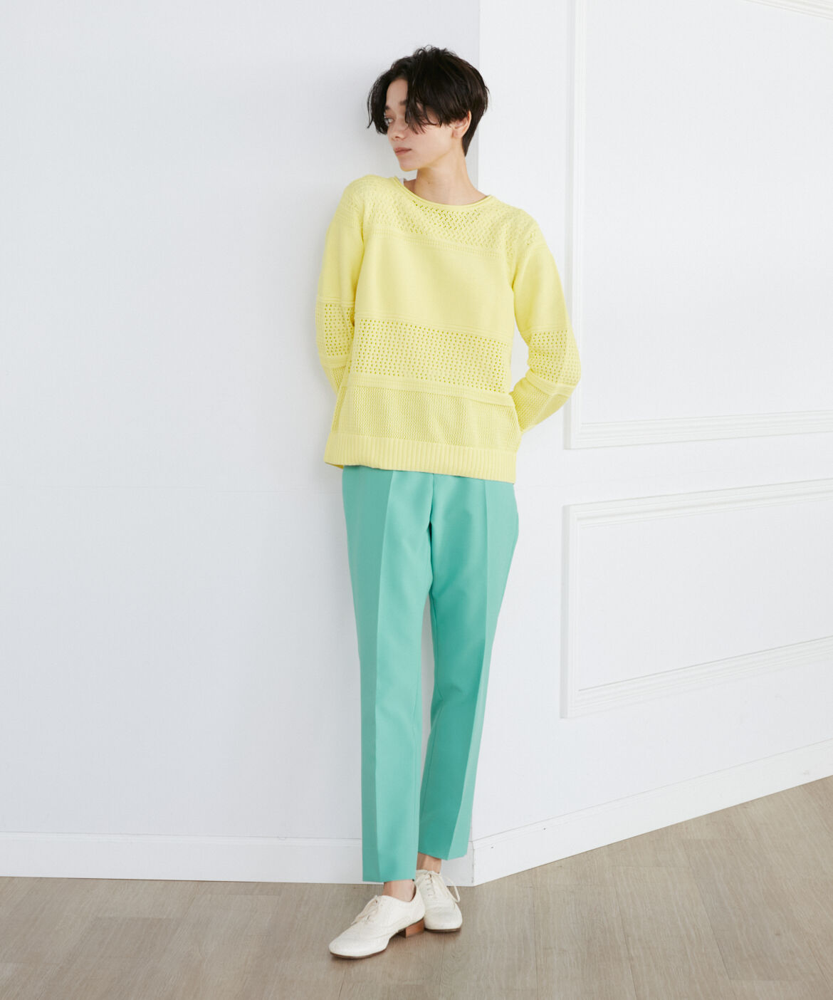 INED「Louise美脚テーパードパンツ」|その他|ブルーグリー 5