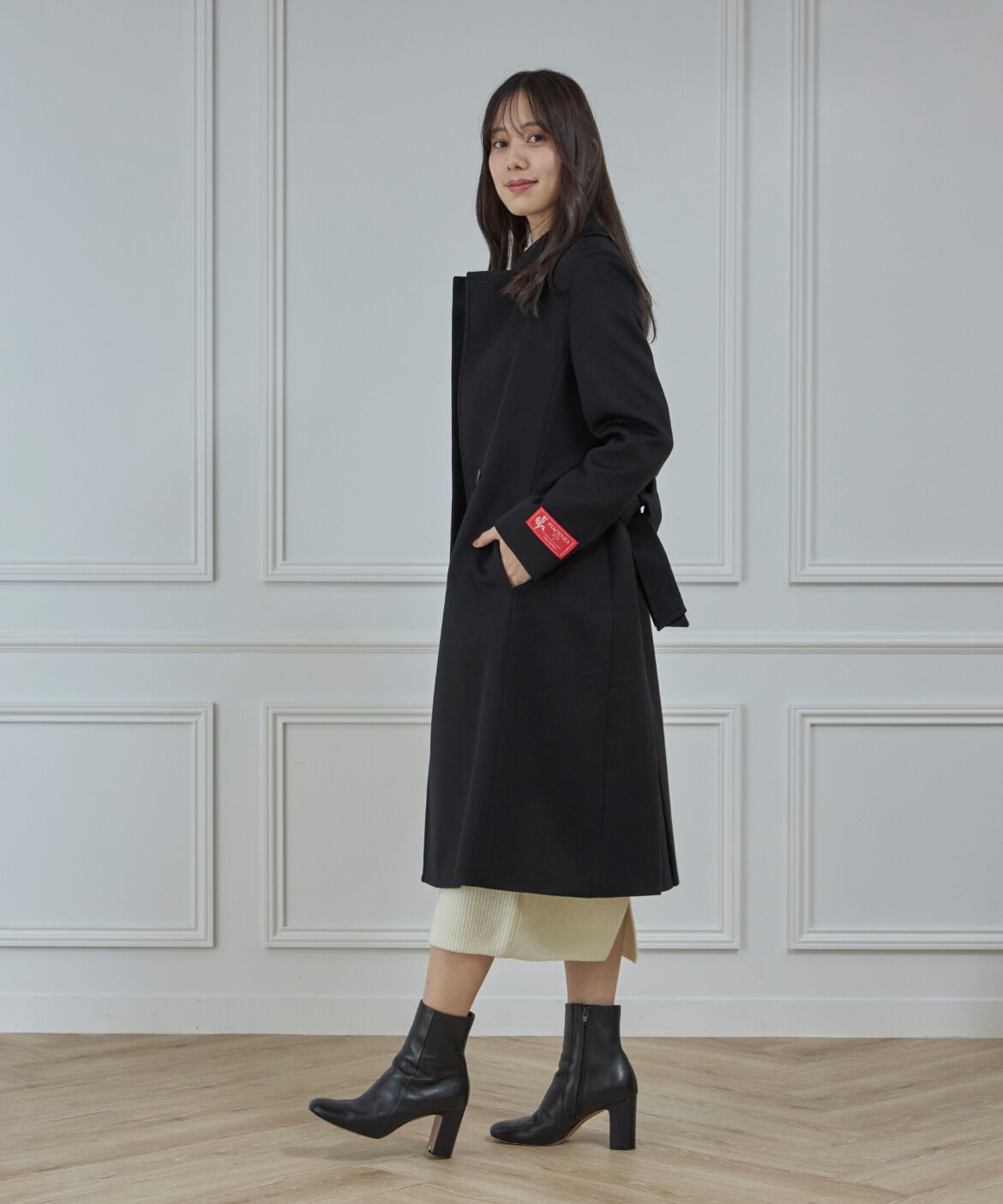 INED「圧縮スムースドッキングニットワンピース」|ワンピース|