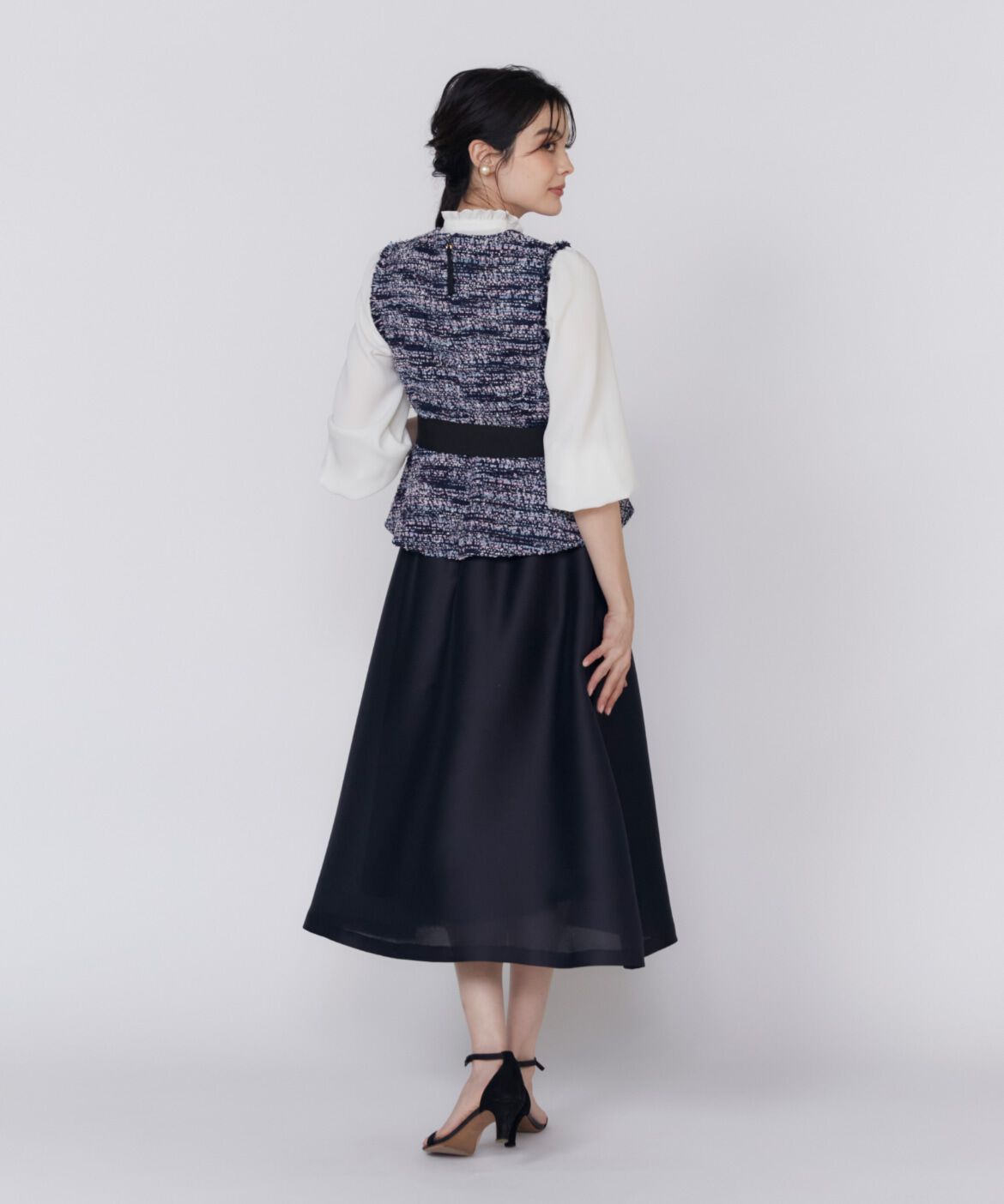 Maglie le cassetto「《大きいｻｲｽﾞ》ﾌｧﾝｼｰﾂｲｰﾄﾞﾍﾟﾌﾟﾗﾑﾌﾞﾗｳｽ《M Magli」|シャツ・ブラウス|