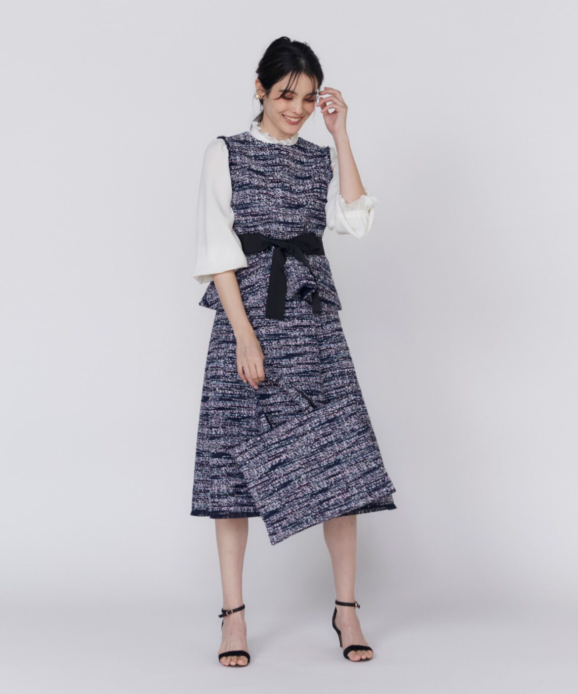 Maglie le cassetto「《大きいｻｲｽﾞ》ﾌｧﾝｼｰﾂｲｰﾄﾞﾍﾟﾌﾟﾗﾑﾌﾞﾗｳｽ《M Magli」|シャツ・ブラウス|