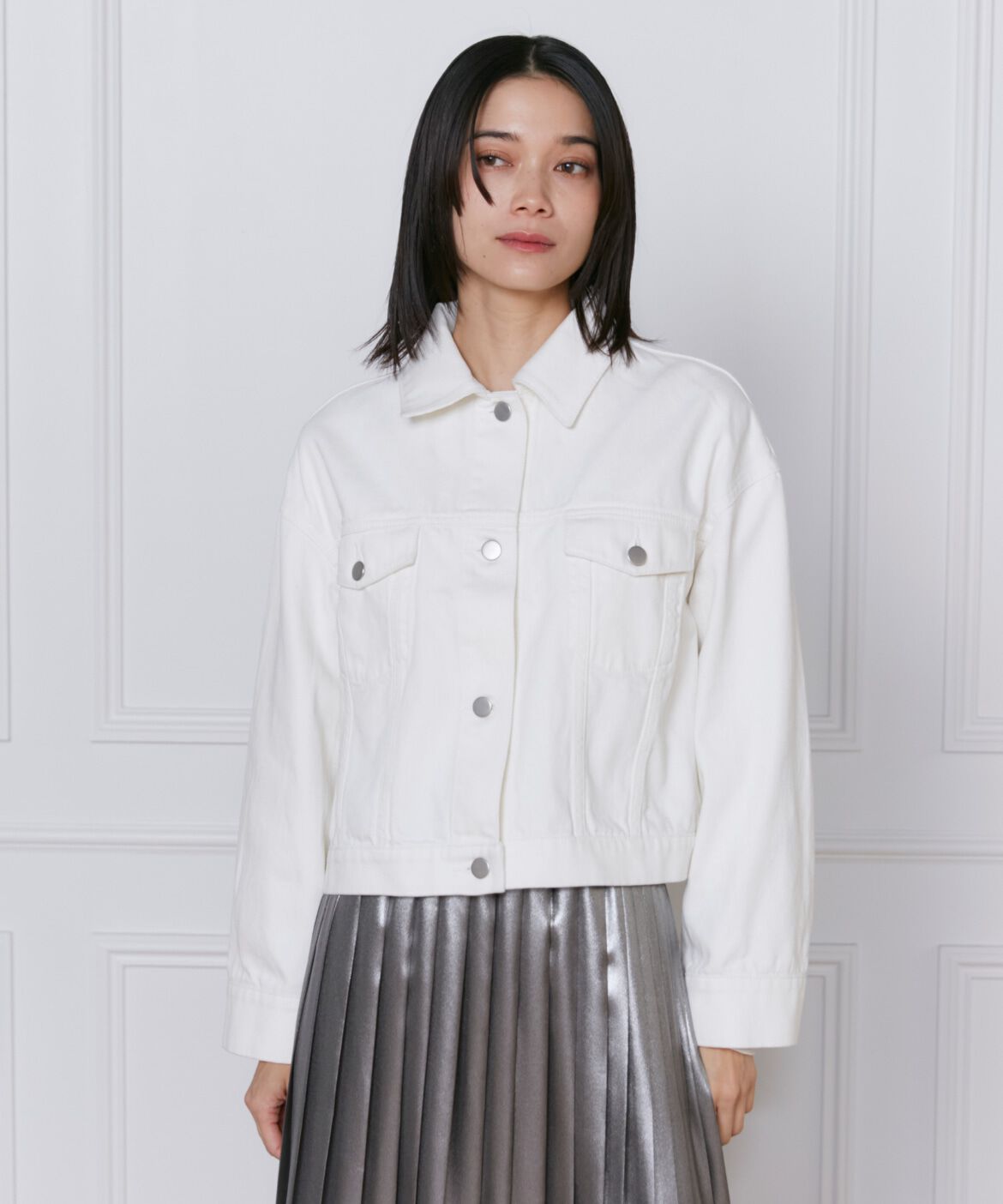 INED「《大きいサイズ》デニムジャケット」|デニムジャケット|