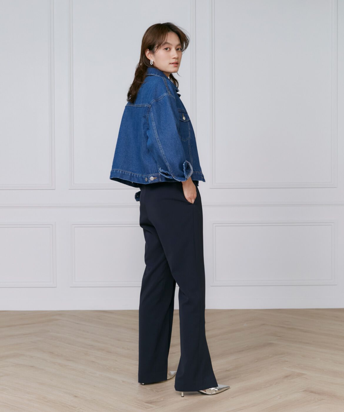 INED「《大きいサイズ》デニムジャケット」|デニムジャケット|