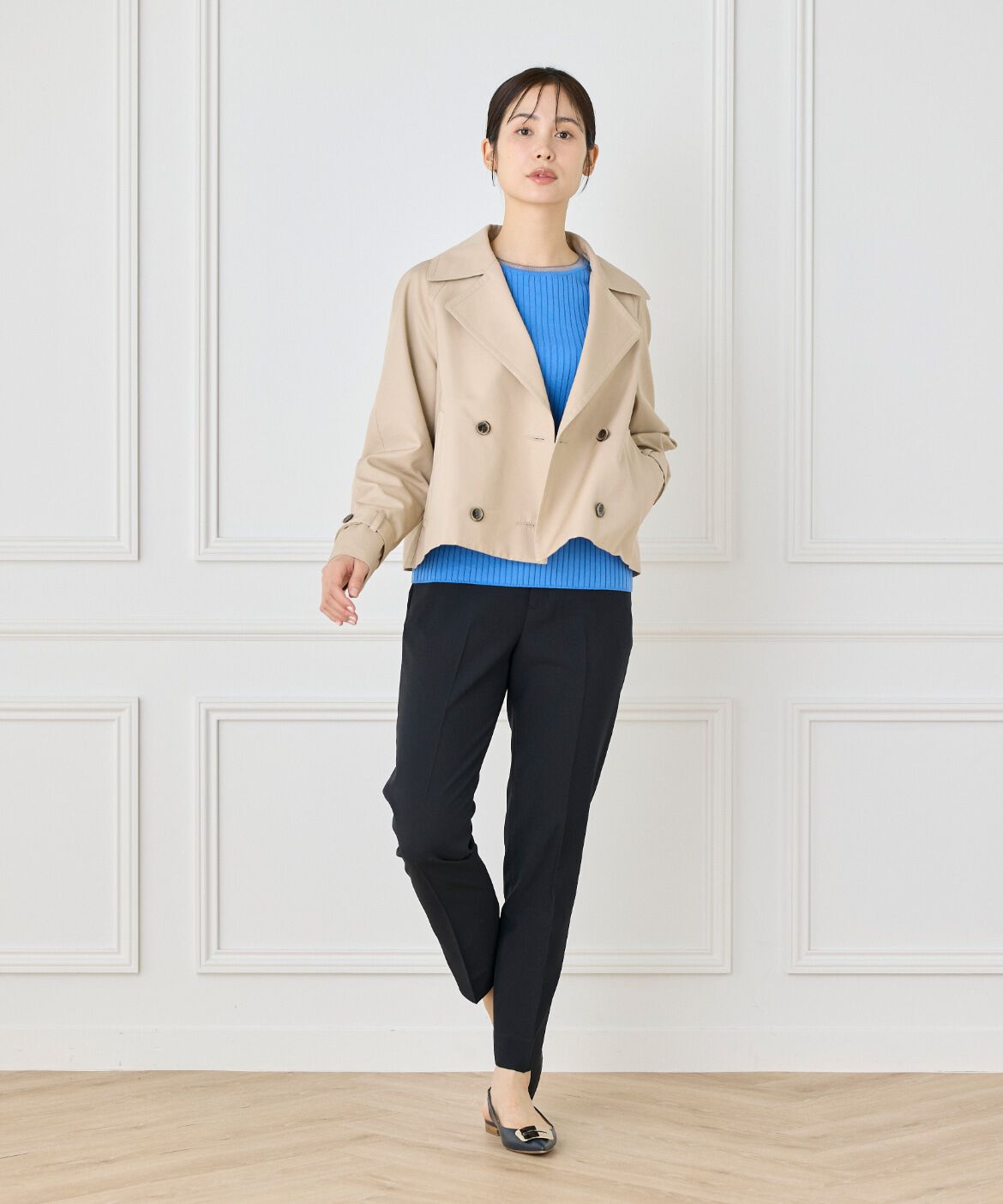 INED「《大きいサイズ》美脚テーパードパンツ」|その他|