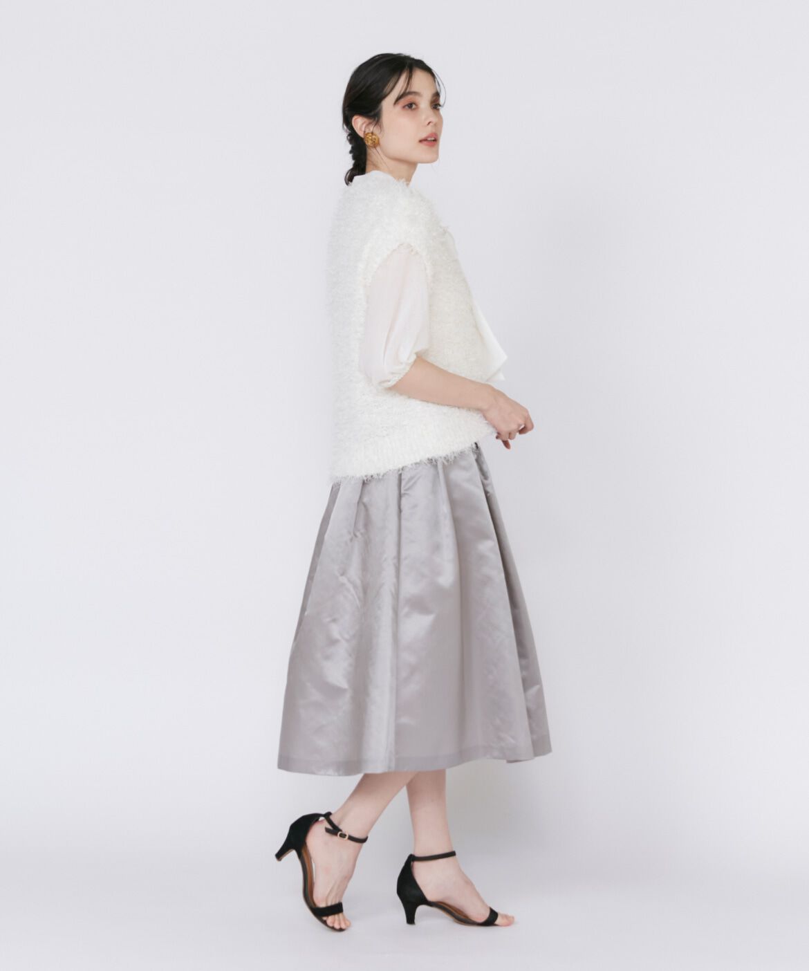 Maglie le cassetto「《大きいサイズ》シアーボウタイブラウス」|シャツ・ブラウス|