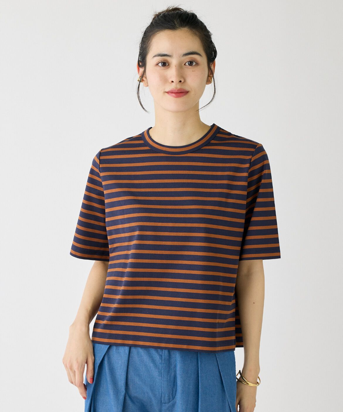 DAY by DAY it&rsquo;s international「コットン天竺半袖Tシャツ」|Tシャツ・カットソー|ネイビー