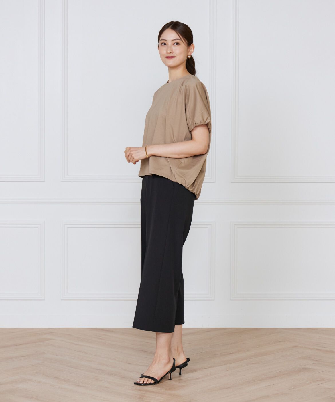 7-IDconcept.「《大きいサイズ》ワイドクロップトパンツ」|その他|