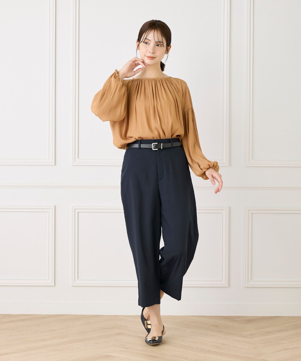 7-IDconcept.「《大きいサイズ》ワイドクロップトパンツ」|その他|