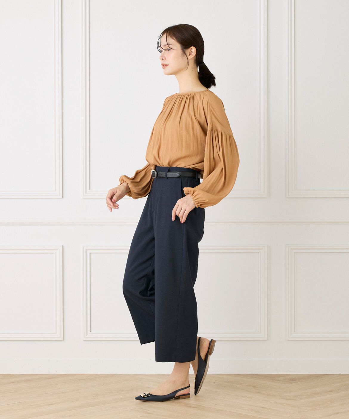 7-IDconcept.「《大きいサイズ》ワイドクロップトパンツ」|その他|