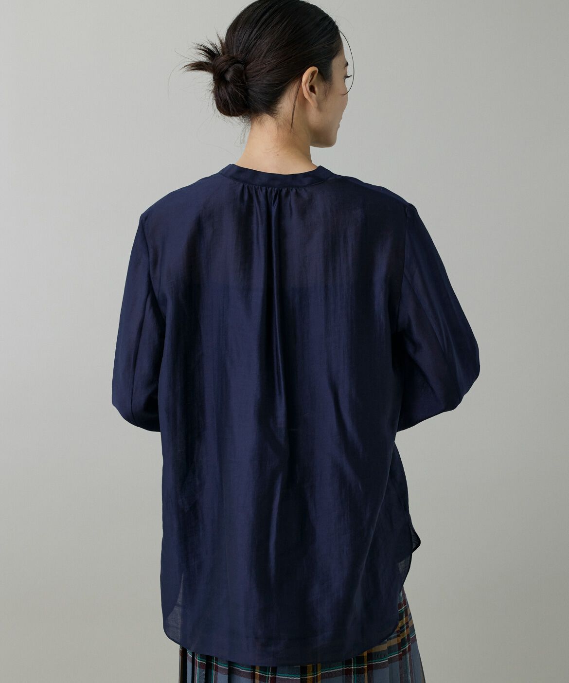 INED「《大きいサイズ》ラッフルブラウス」|シャツ・ブラウス|