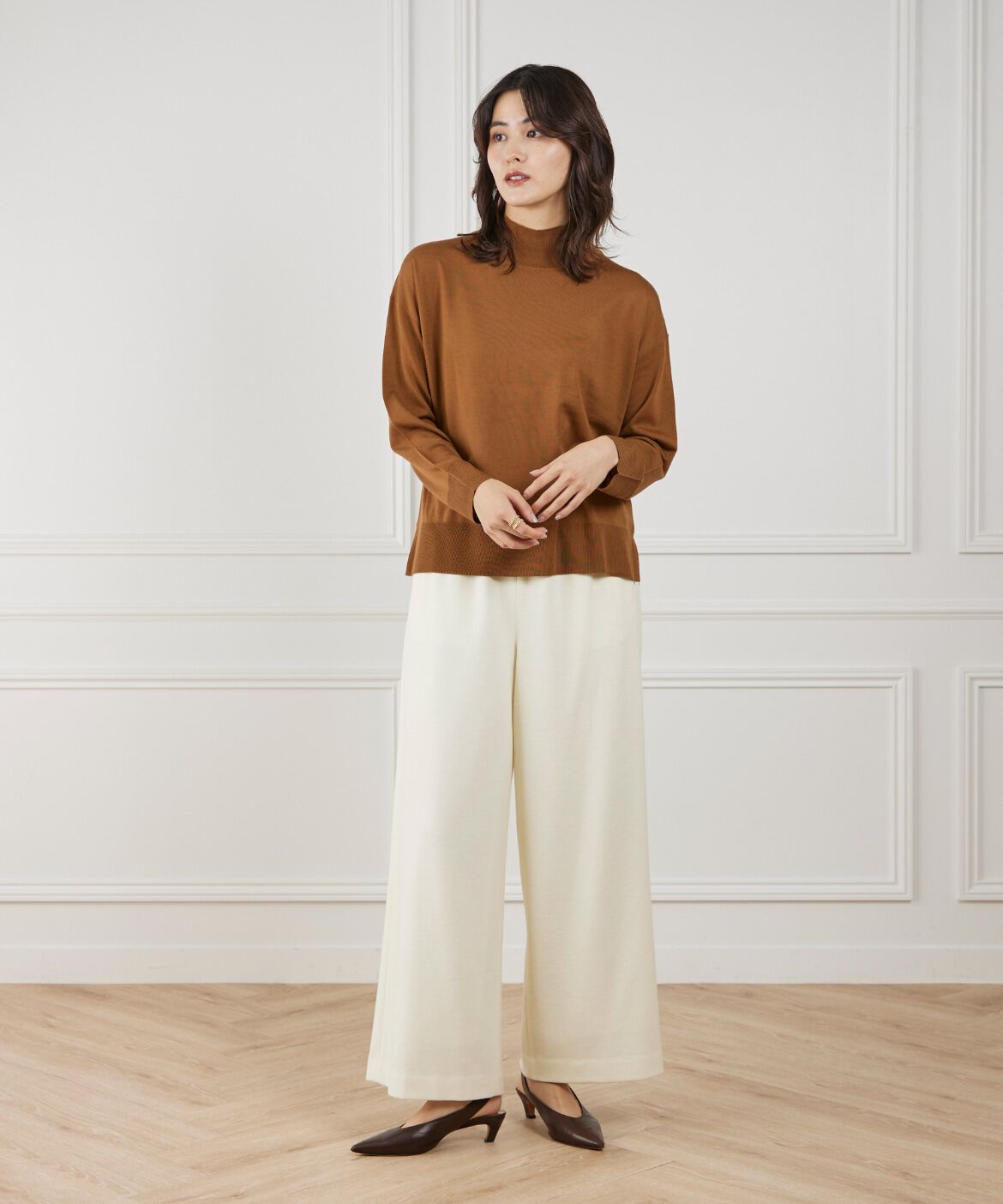 7-IDconcept.「《大きいサイズ》ハイネックボリュームプルオーバー」|ニット・セーター|