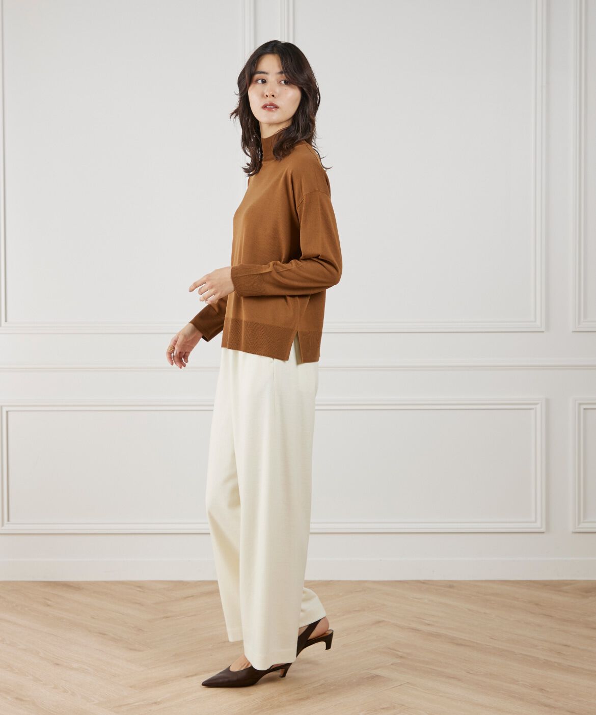 7-IDconcept.「《大きいサイズ》ハイネックボリュームプルオーバー」|ニット・セーター|