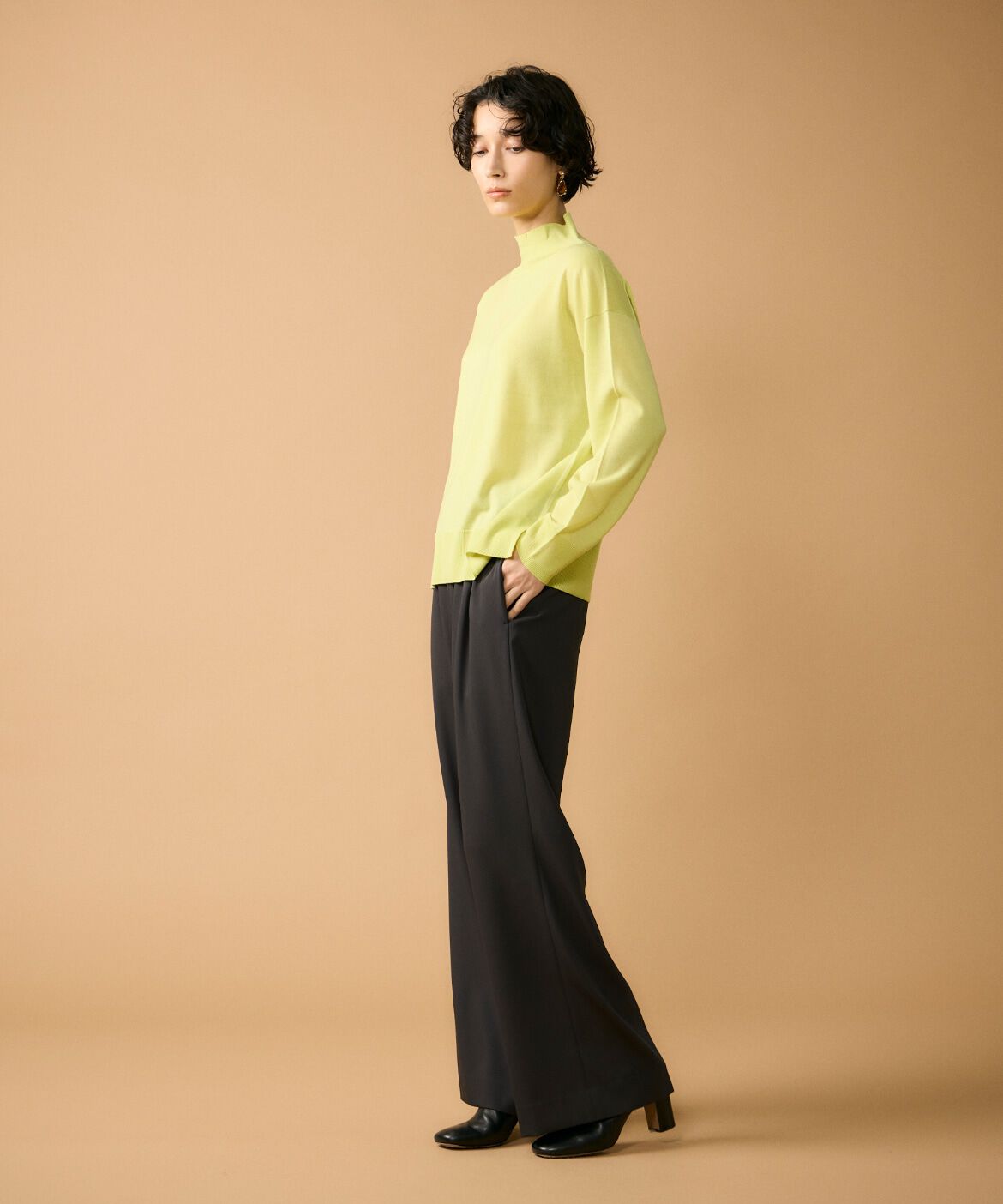 7-IDconcept.「《大きいサイズ》ハイネックボリュームプルオーバー」|ニット・セーター|