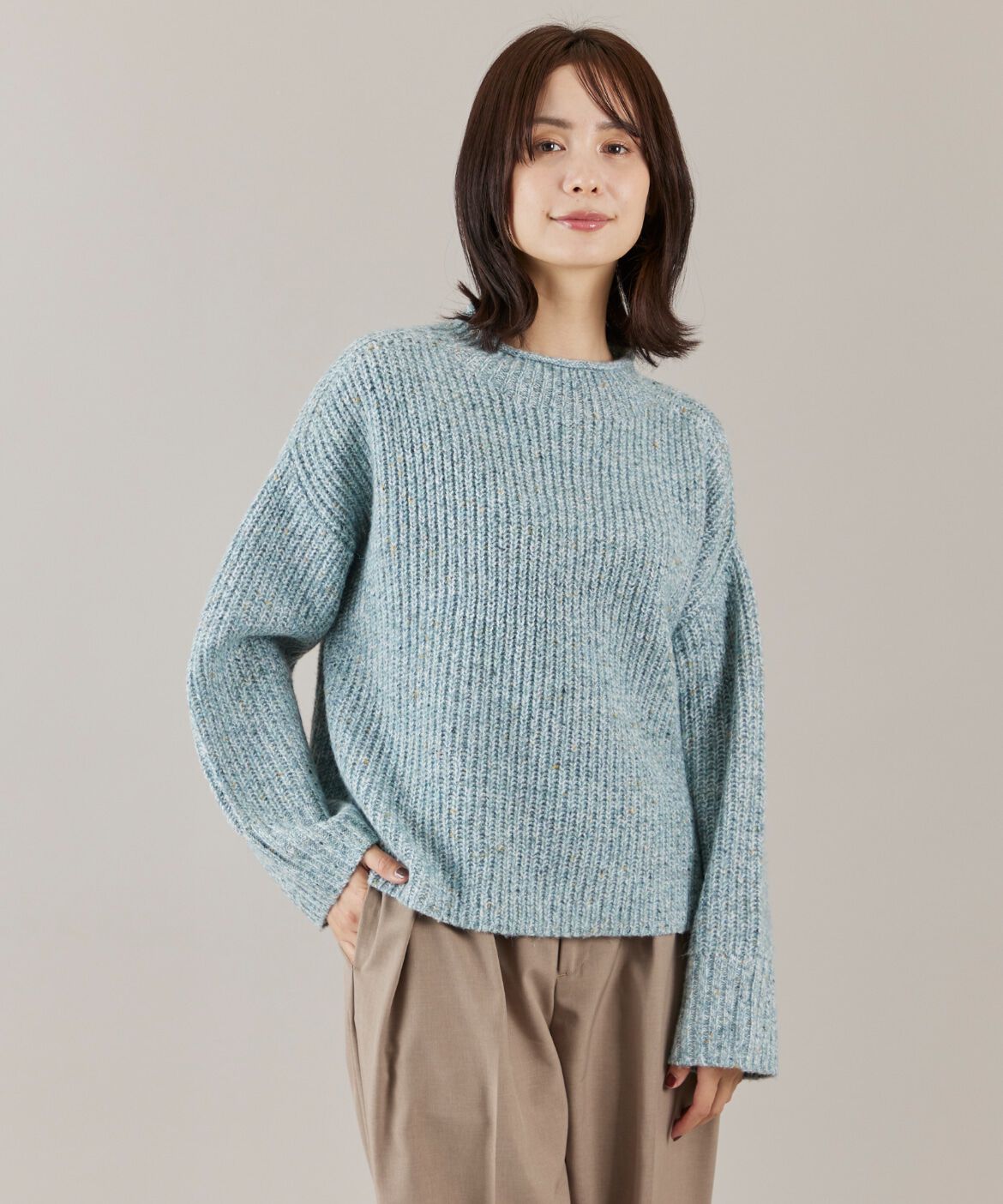 DAY by DAY it&rsquo;s international「カラーネップ畦編みロールネックプルオーバー」|ニット・セーター|