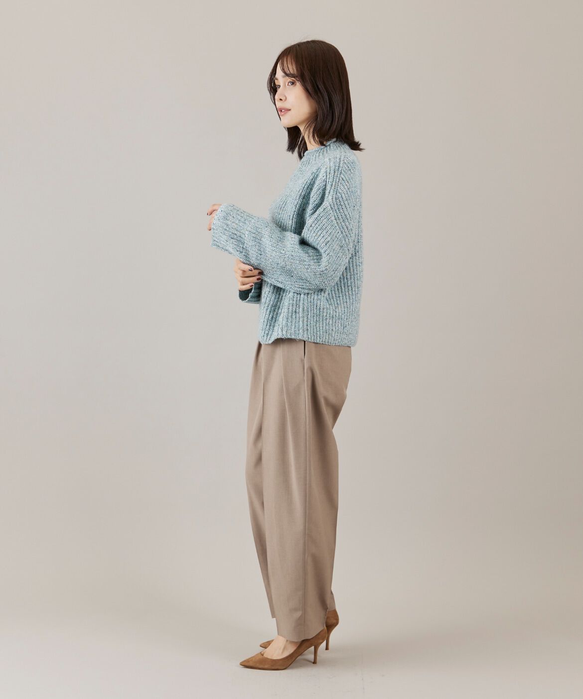 DAY by DAY it&rsquo;s international「カラーネップ畦編みロールネックプルオーバー」|ニット・セーター|